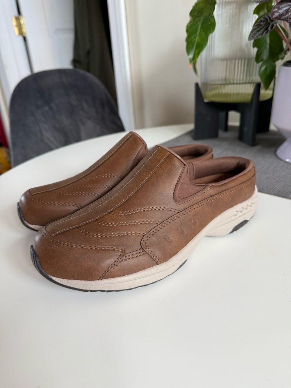 Easy Spirit Brown Slip-On Comfort Loafers